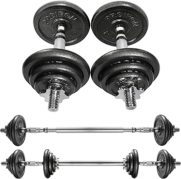 PROIRON Kit de Mancuernas Ajustables de Hierro Fundido (maletín)