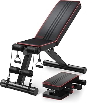 YOLEO Banco de pesas plegable 300 kg